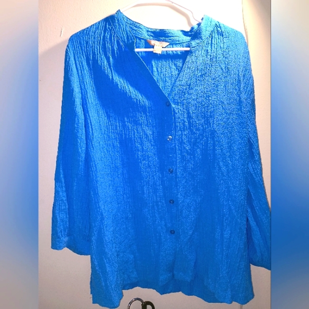 White Stag blouse 2xl long sleeve button front top